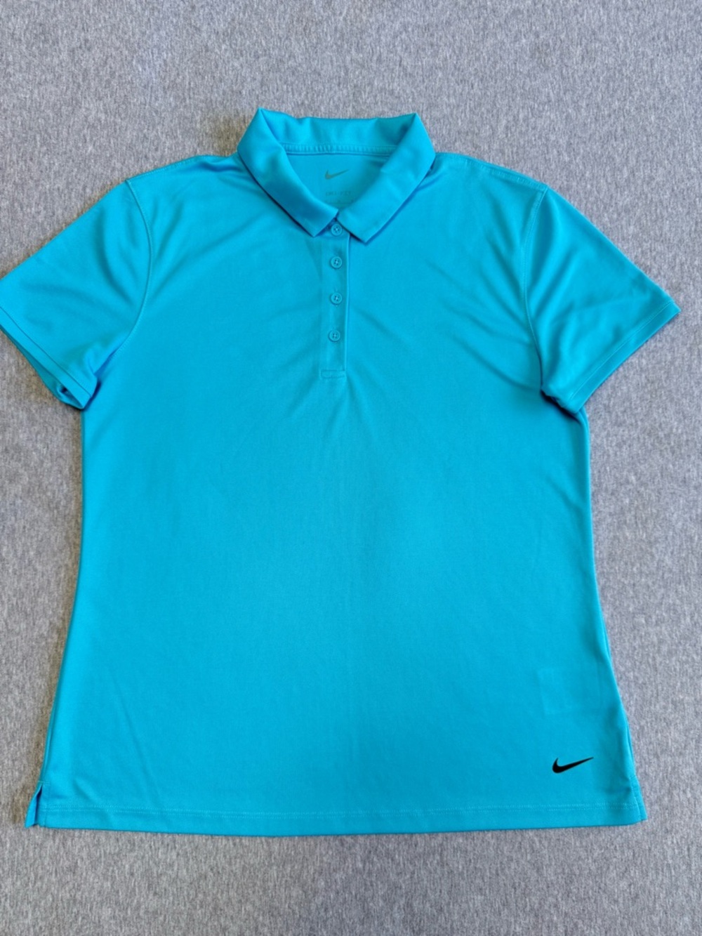 Nike Women's Bright Teal Button-Down Polo